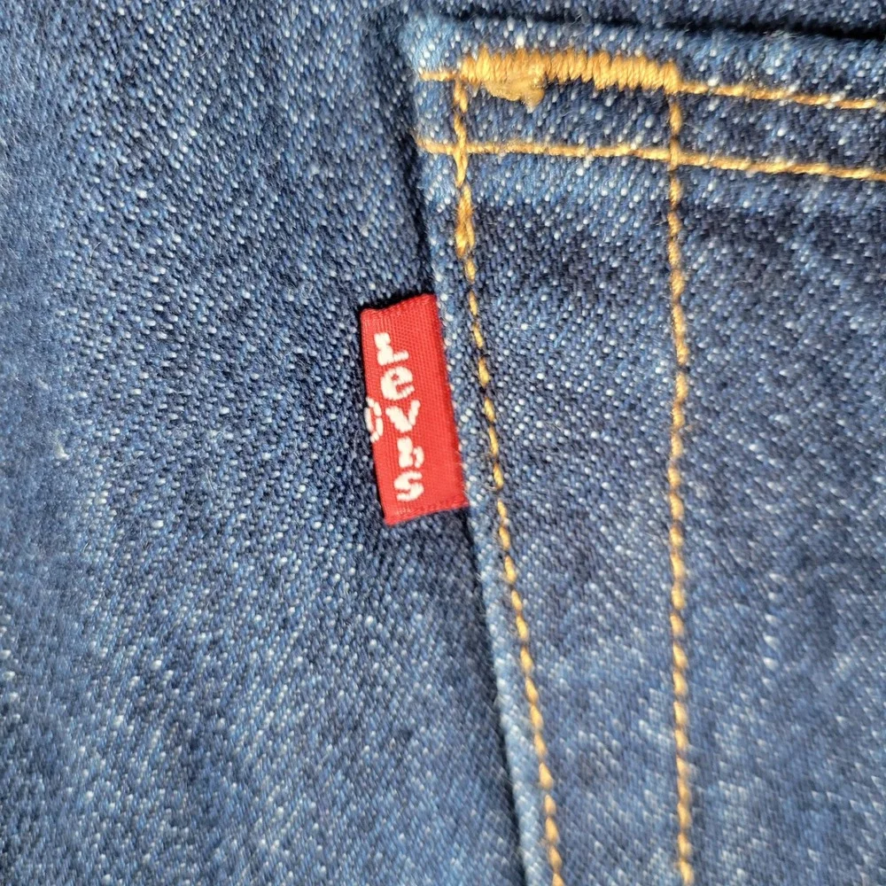 Levi's 501 Original Straight Leg Jeans Mens 40x30 Dark Indigo Blue Button Fly